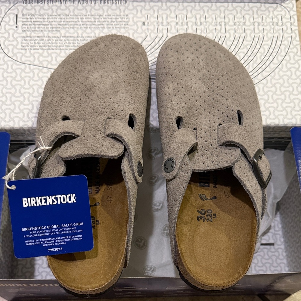 Birkenstock Boston Clogs Suede EU 36